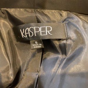 Kasper Black Skirt Suit. Size 8 2-Pcs